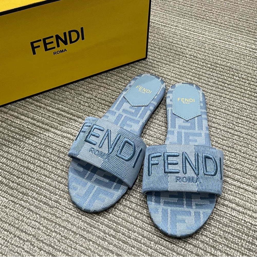 Fendi Women's Blue Authentic Sandals